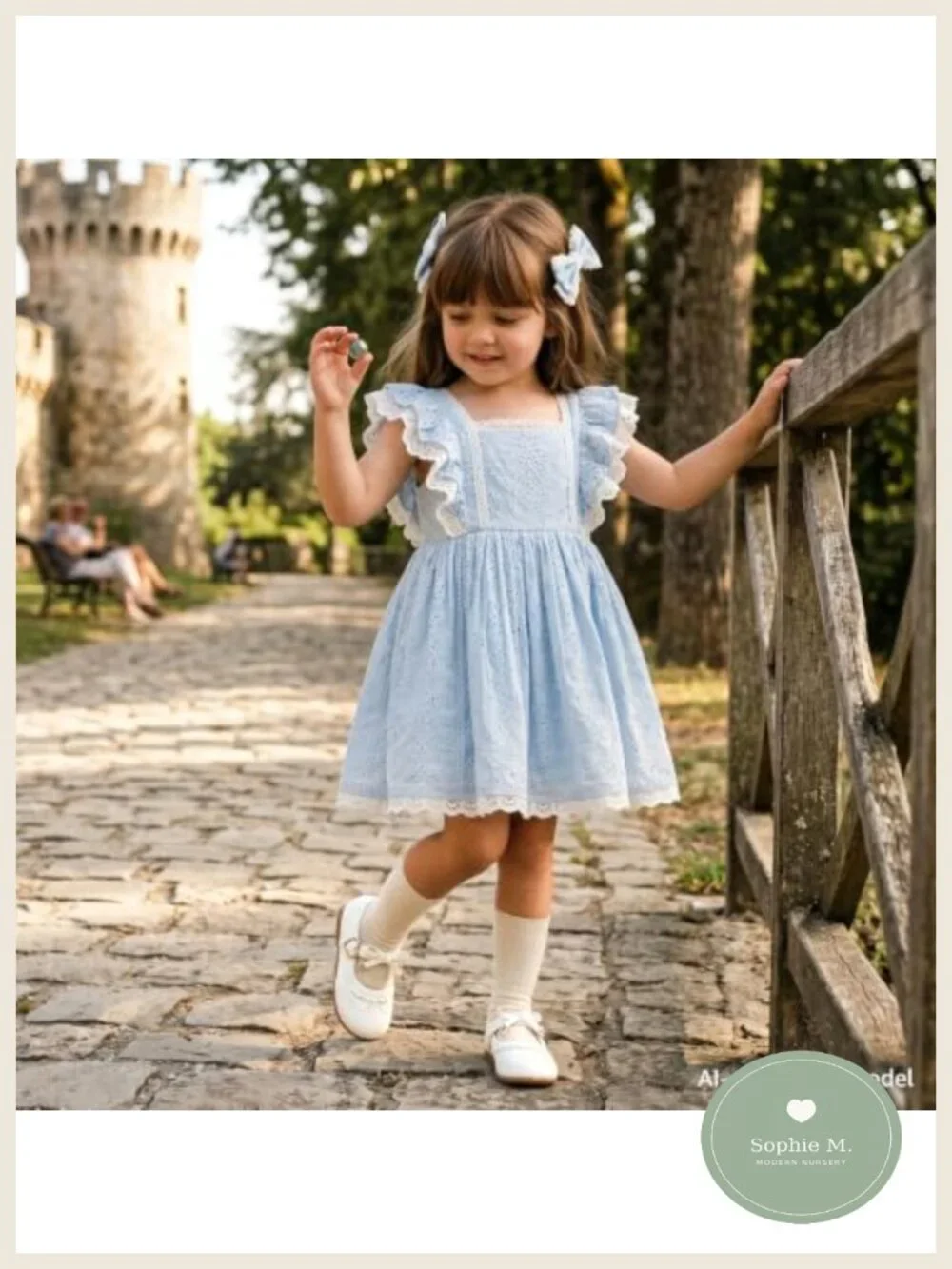 Toddler Mary Jane Flats Hook & Loop Bow Dress Shoes Non-Slip
